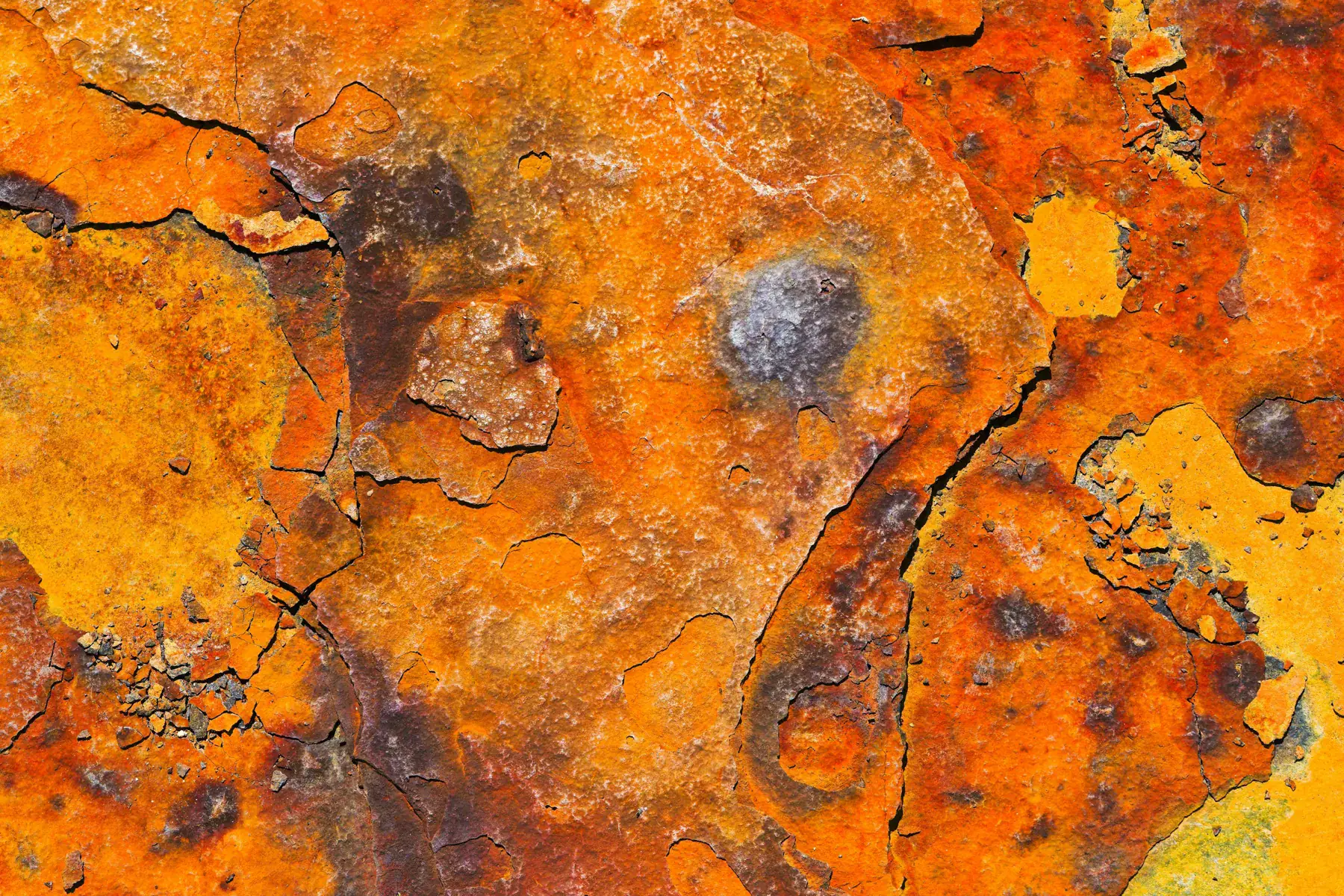 Close-up of a corroded, rusted metal surface