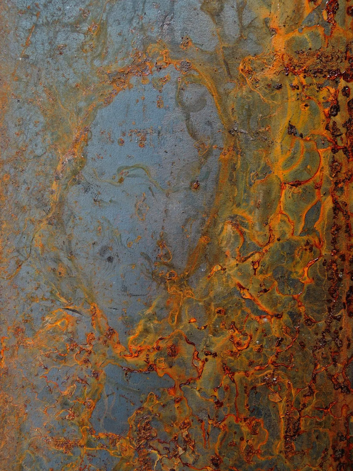 Rusted metal surface showing corrosion damage